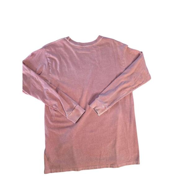 NWT Peloton Pink Long Sleeve Printed Logo Tee Shirt Size Medium Oversized - Picture 2 of 3